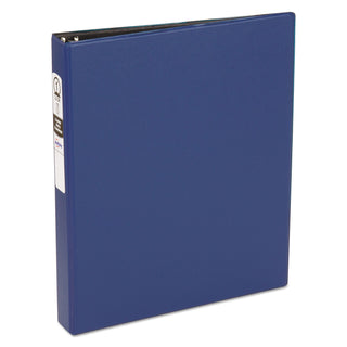 Avery® Economy Non-View Binder with Round Rings, 3 Rings, 1" Capacity, 11 x 8.5, Blue (AVE03300)