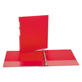 Avery® Economy Non-View Binder with Round Rings, 3 Rings, 1" Capacity, 11 x 8.5, Red (AVE03310)