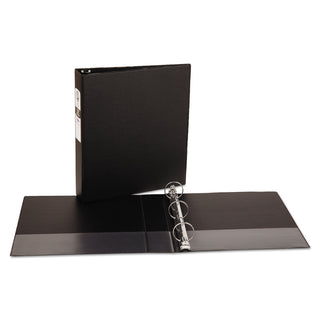Avery® Economy Non-View Binder with Round Rings, 3 Rings, 1.5" Capacity, 11 x 8.5, Black (AVE03401)