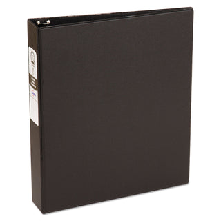 Avery® Economy Non-View Binder with Round Rings, 3 Rings, 1.5" Capacity, 11 x 8.5, Black (AVE03401)