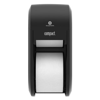 Georgia Pacific® Professional 2-Roll Vertical Coreless High Capacity Toilet Paper Dispenser, 14.063 x 8.188, Black (GPC56790A)