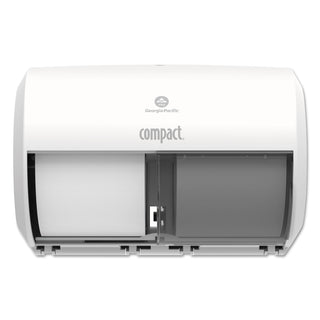 Georgia Pacific® Professional 2-Roll Side-by-Side Coreless High-Capacity Toilet Paper Dispenser, White, 56797A, 10.12" W x 6.75" D x 7.12" H (GPC56797A) (GPC56797A)