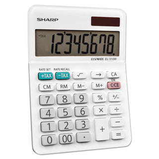 Sharp® EL-310WB Mini Desktop Calculator, 8-Digit LCD (SHREL310WB)