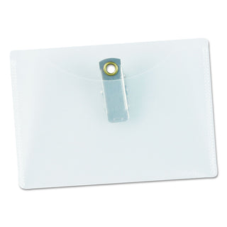 Universal® Clear Badge Holders w/Garment-Safe Clips, 2 1/4 x 3 1/2, White Inserts, 50/Box (UNV56003)