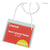 Universal® Clear Badge Holders w/Neck Lanyards, 3 x 4, White Inserts, 100/Box (UNV56005)