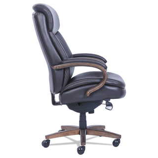 La-Z-Boy® Woodbury Big and Tall Executive Chair, Supports up to 400 lbs., Brown Seat/Brown Back, Weathered Sand Base (LZB48961B)