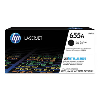 HP 655A, (CF450A) Black Original LaserJet Toner Cartridge (HEWCF450A)