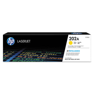 HP 202A, (CF502A) Yellow Original LaserJet Toner Cartridge (HEWCF502A)