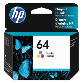 HP 64, (N9J89AN) Tri-Color Original Ink Cartridge (HEWN9J89AN)