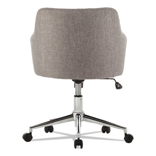 Alera® Captain Series Mid-Back Chair, Supports up to 275 lbs, Gray Tweed Seat/Gray Tweed Back, Chrome Base (ALECS4251)