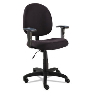 Alera® Essentia Series Swivel Task Chair with Adjustable Arms, Supports up to 275 lbs, Black Seat/Black Back, Black Base (ALEVTA4810)
