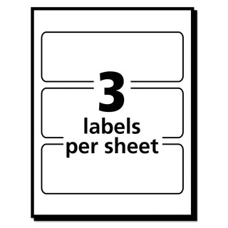 Avery® Self Adhesive White Removable Labels, Rectangular, 1 1/2"x3", 150 per Pack (AVE05440)