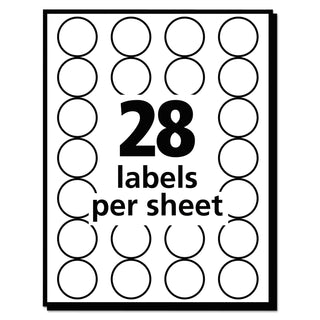 Avery® Handwrite Only Self-Adhesive Removable Round Color-Coding Labels, 0.75" dia., Black, 28/Sheet, 36 Sheets/Pack (AVE05459)