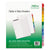 Office Essentials™ Table 'n Tabs Dividers, 12-Tab, Jan. to Dec., 11 x 8.5, White, 1 Set (AVE11679)