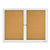 Quartet® Enclosed Bulletin Board, Natural Cork/Fiberboard, 48 x 36, Silver Aluminum Frame (QRT2364)