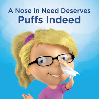 Puffs Facial Tissue, White, 1 Cube, 64 Sheets, 24 Boxes/Carton (PGC84405)