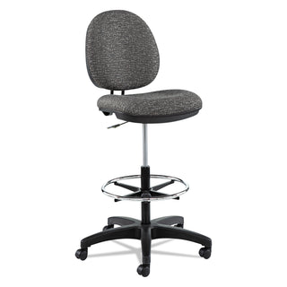 Alera® Interval Series Swivel Task Stool, 33.26" Seat Height, Supports up to 275 lbs, Graphite Gray Seat/Back, Black Base (ALEIN4641)