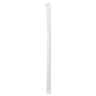 Boardwalk® Wrapped Giant Straws, 10.25", Polypropylene, Clear, 1,000/Carton (BWKJSTW1025CLR)