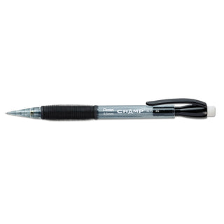 Pentel® Champ Mechanical Pencil, 0.5 mm, HB (#2.5), Black Lead, Translucent Black Barrel, 24/Pack (PENAL15ASW2)