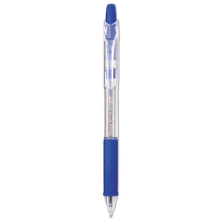 Pentel® R.S.V.P. RT Retractable Ballpoint Pen, Medium 1mm, Blue Ink, Clear Barrel, Dozen (PENBK93C-CS)