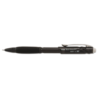 Pentel® Twist-Erase GT Pencils, 0.7 mm, HB (#2.5), Black Lead, Black Barrel (PENQE207A)