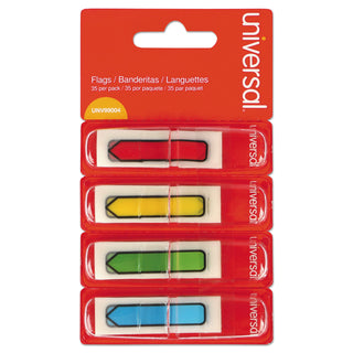 Universal® Page Flags, Assorted Colors, 35 Flags/Dispenser, 4 Dispensers/Pack (UNV99004)