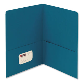 Smead™ Two-Pocket Folder, Textured Paper, Teal, 25/Box (SMD87867)