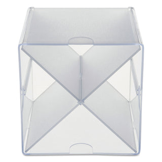 deflecto® Stackable Cube Organizer, X Divider, 6 x 7 1/8 x 6, Clear (DEF350201)