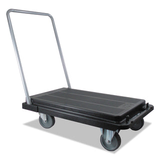 deflecto® Heavy-Duty Platform Cart, 500 lb Capacity, 21 x 32.5 x 37.5, Black (DEFCRT550004)