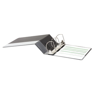 Universal® Deluxe Non-View D-Ring Binder with Label Holder, 3 Rings, 4" Capacity, 11 x 8.5, Black (UNV20706)