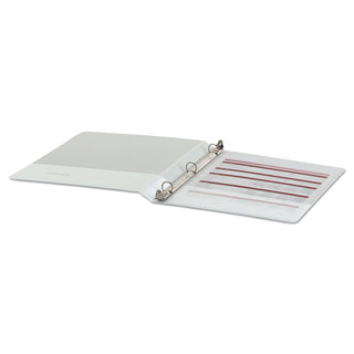 Universal® Economy Round Ring View Binder, 3 Rings, 0.5" Capacity, 11 x 8.5, White (UNV20952)