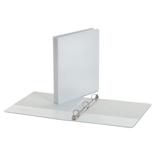 Universal® Economy Round Ring View Binder, 3 Rings, 1" Capacity, 11 x 8.5, White (UNV20962)