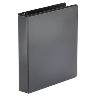 Universal® Economy Round Ring View Binder, 3 Rings, 1.5" Capacity, 11 x 8.5, Black (UNV20971)