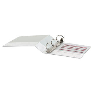 Universal® Economy Round Ring View Binder, 3 Rings, 3" Capacity, 11" x 8.5", White (UNV20992)