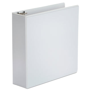 Universal® Economy Round Ring View Binder, 3 Rings, 3" Capacity, 11" x 8.5", White (UNV20992)