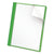 Universal® Clear Front Report Cover, Prong Fastener, 0.5" Capacity, 8.5 x 11, Clear/Green, 25/Box (UNV57124)