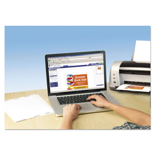 Avery® Postcards for Laser Printers, 4 x 6, Uncoated White, 2/Sheet, 100/Box (AVE05389)
