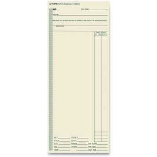 TOPS™ Time Clock Cards, Replacement for ATR206/C3000/M-154, One Side, 3.38 x 8.25, 500/Box (TOP1261)