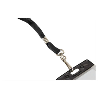 SICURIX® Flat Lanyard w/Hook, 36", Nylon, Black, 100/Pack (BAU65619)
