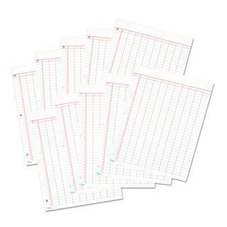 TOPS™ Data Pad with Numbered Column Headings, Data Chart Format, Wide/Legal Rule, 10 Columns, 50 White 8.5 x 11 Sheets (TOP3619)