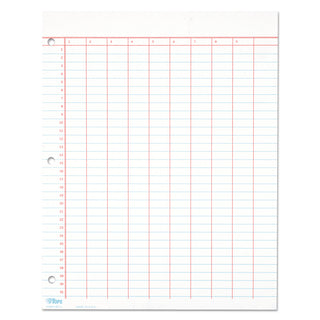 TOPS™ Data Pad with Numbered Column Headings, Data Chart Format, Wide/Legal Rule, 10 Columns, 50 White 8.5 x 11 Sheets (TOP3619)