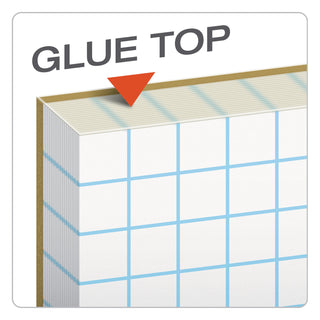TOPS™ Quadrille Pads, Quadrille Rule (8 sq/in), 50 White 8.5 x 11 Sheets (TOP33081)
