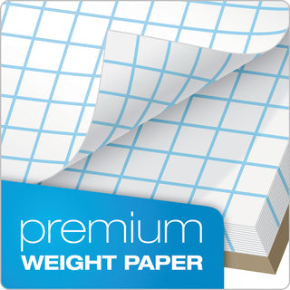 TOPS™ Quadrille Pads, Quadrille Rule (8 sq/in), 50 White 8.5 x 11 Sheets (TOP33081)