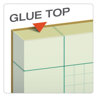 TOPS™ Engineering Computation Pads, Cross-Section Quadrille Rule (5 sq/in, 1 sq/in), Green Cover, 200 Green-Tint 8.5 x 11 Sheets (TOP35502)