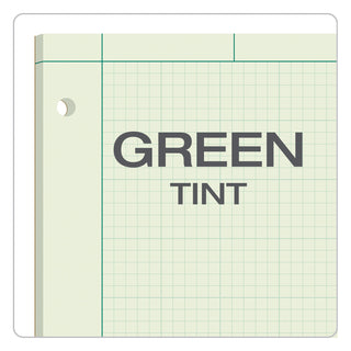 TOPS™ Engineering Computation Pads, Cross-Section Quadrille Rule (5 sq/in, 1 sq/in), Green Cover, 100 Green-Tint 8.5 x 11 Sheets (TOP35500)