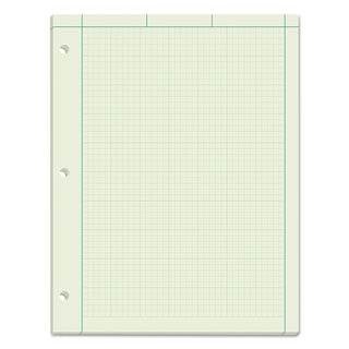 TOPS™ Engineering Computation Pads, Cross-Section Quadrille Rule (5 sq/in, 1 sq/in), Green Cover, 100 Green-Tint 8.5 x 11 Sheets (TOP35500)