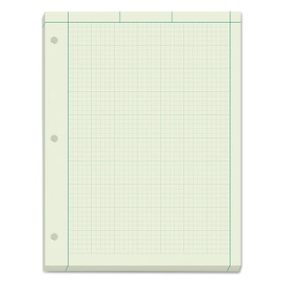 TOPS™ Engineering Computation Pads, Cross-Section Quadrille Rule (5 sq/in, 1 sq/in), Green Cover, 200 Green-Tint 8.5 x 11 Sheets (TOP35502)