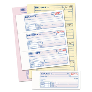 TOPS™ Money/Rent Receipt Books, Three-Part Carbonless, 2.75 x 7.13, 4/Page, 100 Forms (TOP46808)