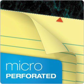 TOPS™ Docket Ruled Perforated Pads, Wide/Legal Rule, 50 Canary-Yellow 8.5 x 11.75 Sheets, 12/Pack (TOP63400)