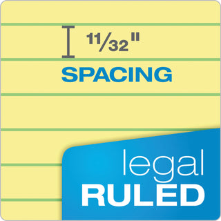 TOPS™ Double Docket Ruled Pads, Wide/Legal Rule, 100 Canary-Yellow 8.5 x 11.75 Sheets, 6/Pack (TOP63387)